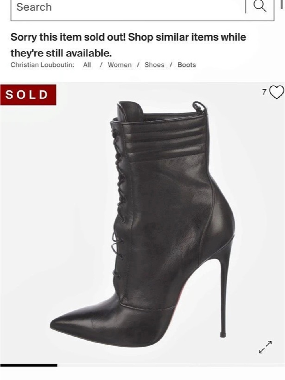 Christian Louboutin Leather Lace-Up Boots Lace-Up Heeled Boots in Black Size US